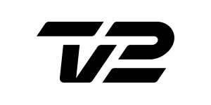 The text "TV2" is in bold black font. The logo has no direct relation to NordicHeat, warm clothing or an active lifestyle.